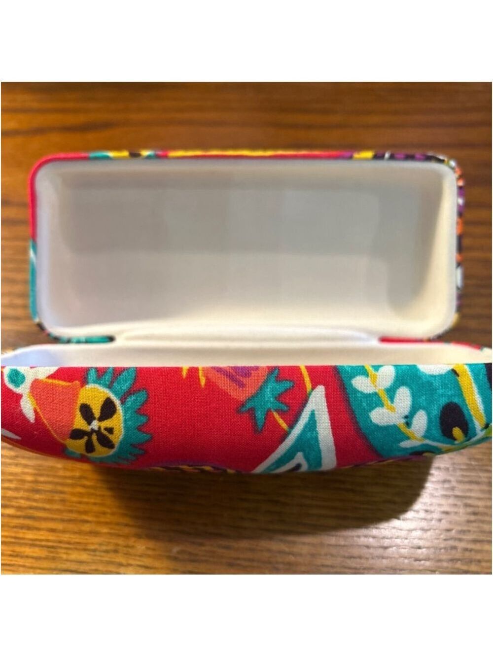 Women's Vera Bradley Red Multicolor Floral Glasses Case One Size - Picture 5 of 8